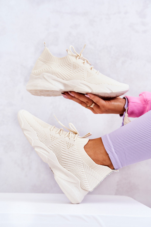 Sneakers Fabric Light Beige Nolene