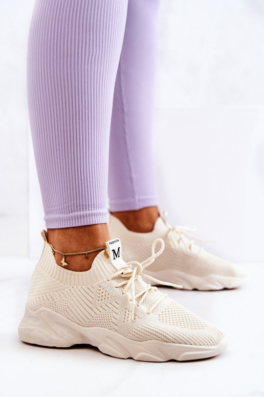 Sneakers Fabric Light Beige Nolene
