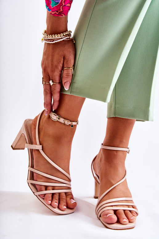 Classic Lacquered Sandals On Heel...