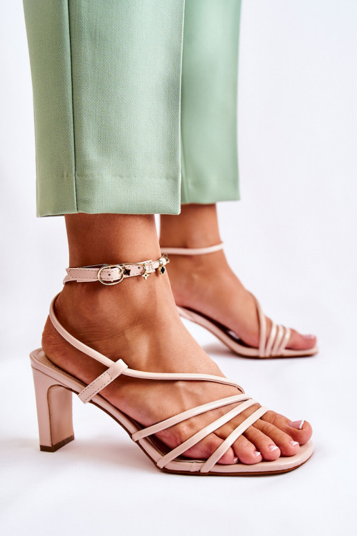 Classic Lacquered Sandals On Heel...