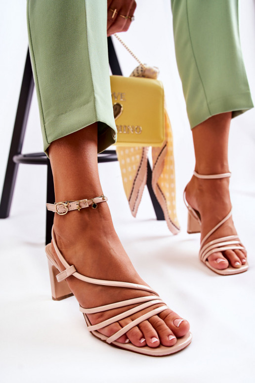 Classic Lacquered Sandals On Heel...