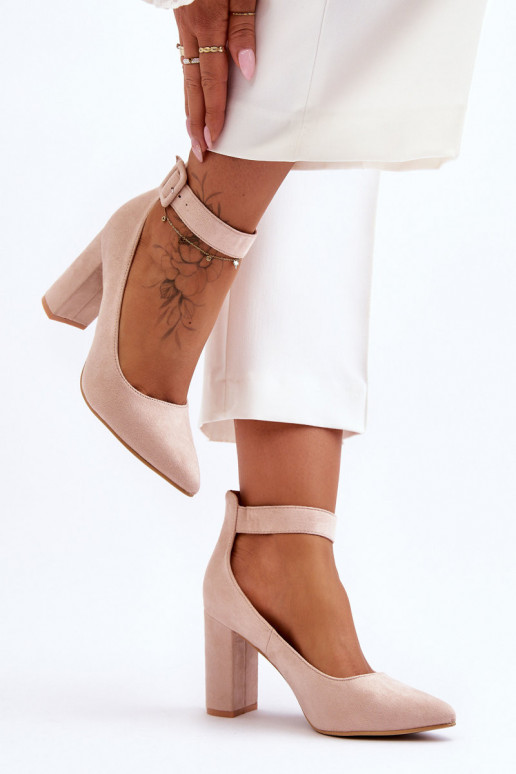 Suede Elegant Pumps Beige Gloria