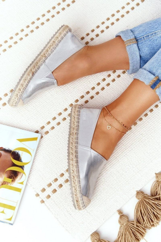 Leather Espadrilles On A Braided Sole...