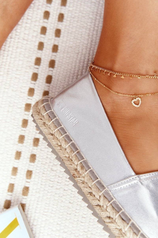 Leather Espadrilles On A Braided Sole...