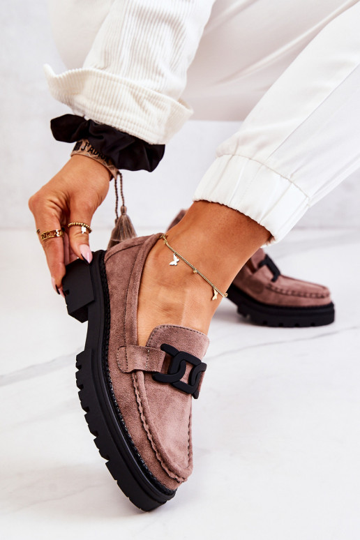 Suede Loafers With Decoration La.Fi...