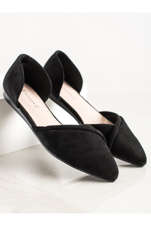 Suede ballerinas with Cut Out design...