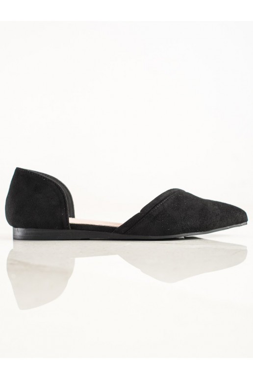 Suede ballerinas with Cut Out design...