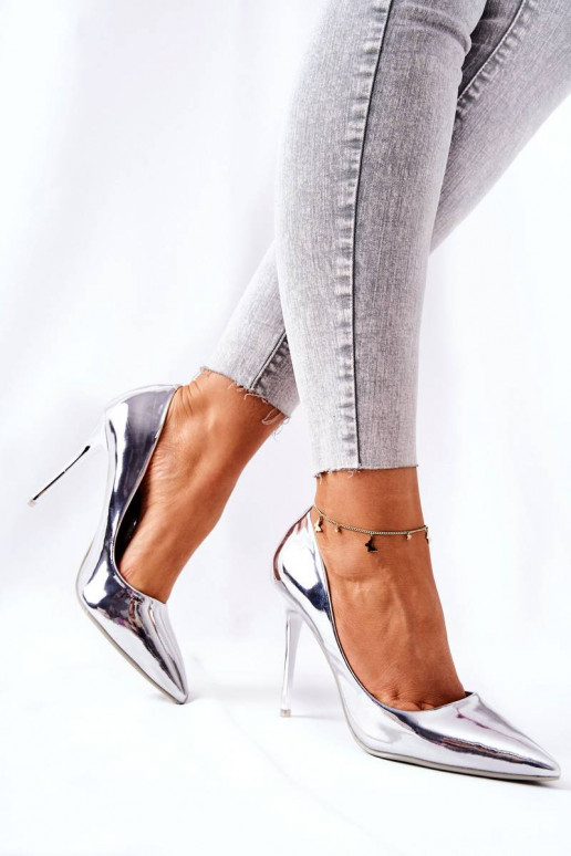 Elegant Silver Mirror Stilettos from...