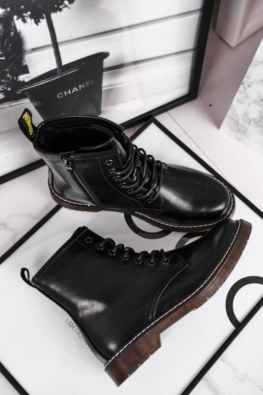 Women's Flat Boots Black Marita