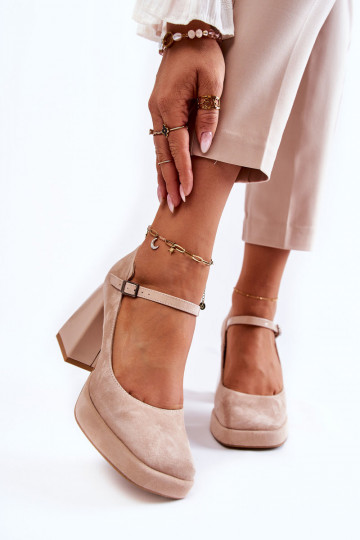 Suede Pumps On A Chunky...