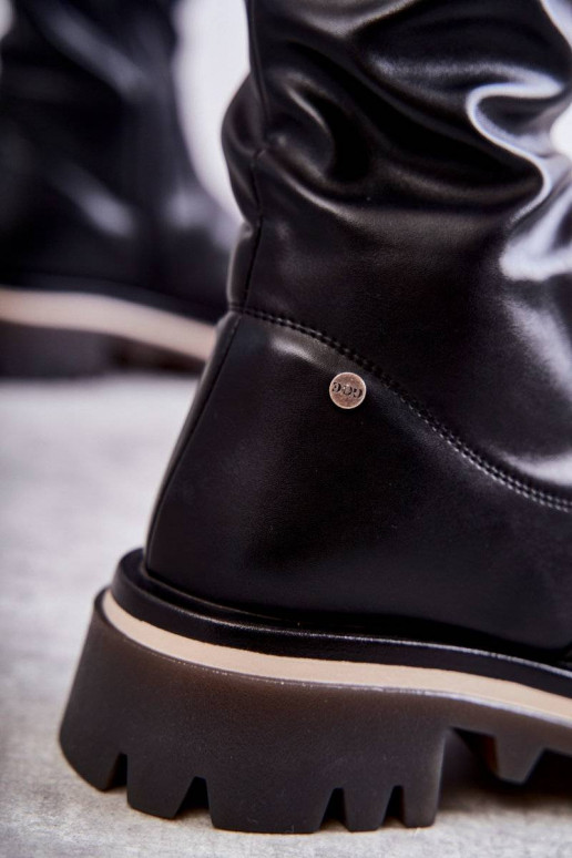 Leather boots Over the knee GOE...