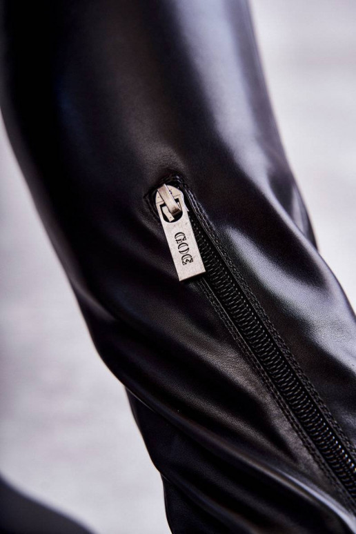 Leather boots Over the knee GOE...