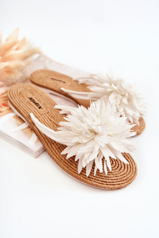 Lightweight slippers in white from...