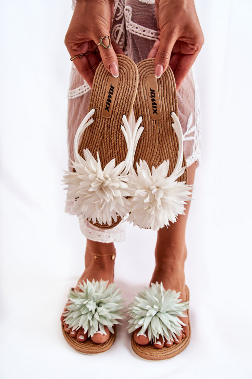 Lightweight slippers in white from...