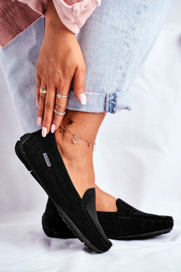 Women's Black Faux Suede...