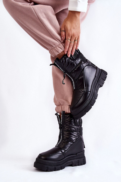 Snow boots with elastic band womens...