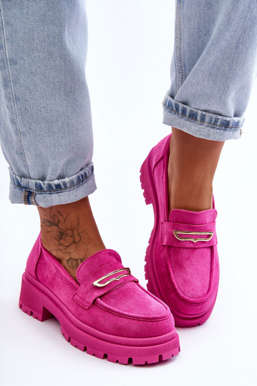 Women's Suede Slip-On Loafers Pink...