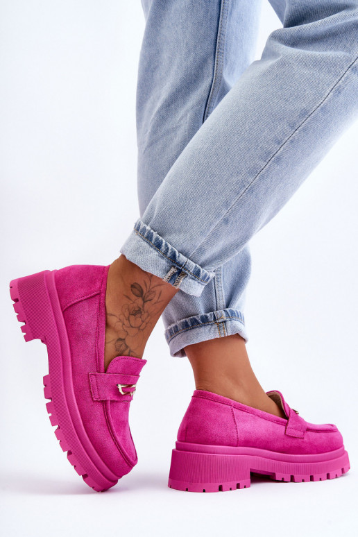 Women's Suede Slip-On Loafers Pink...