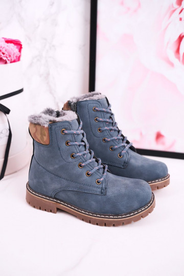 Warm children's boots, blue 2