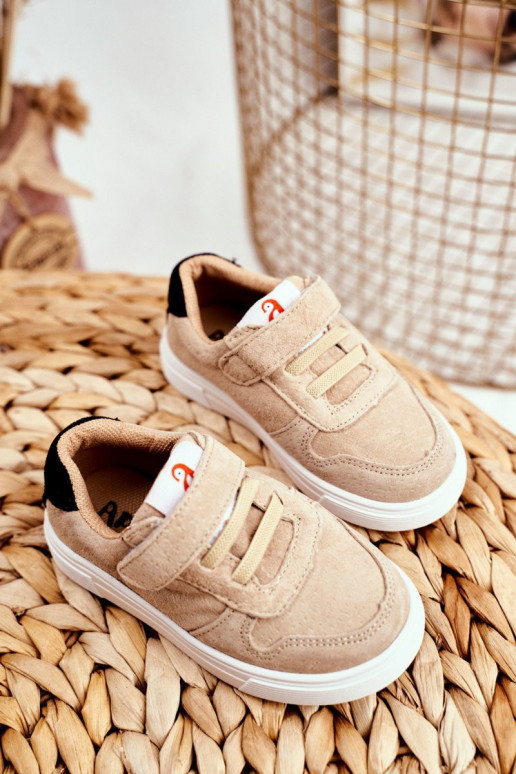 Children's Velcro Sneakers Beige