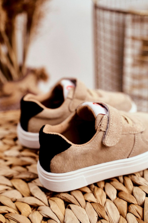 Children's Velcro Sneakers Beige