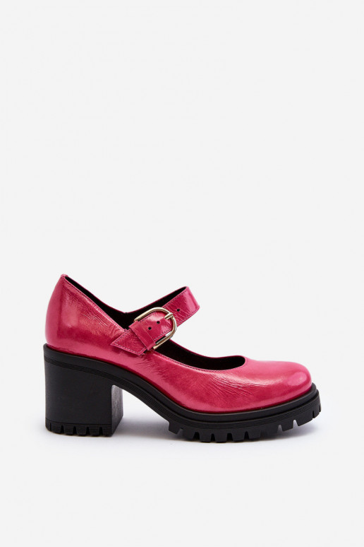 Lacquered shoes pink color Zazoo