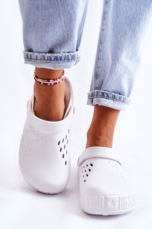 Lightweight slippers Big Star white