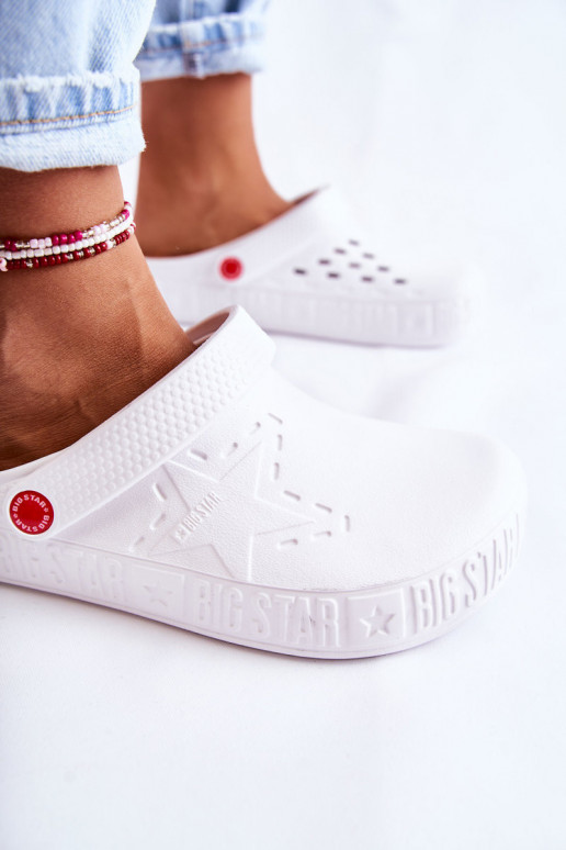 Lightweight slippers Big Star white