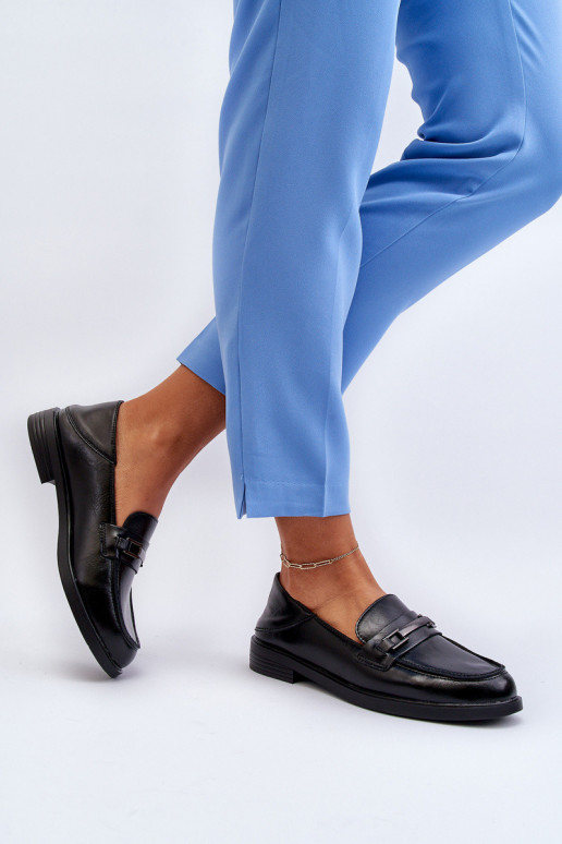 Women's loafers in black Nurea
