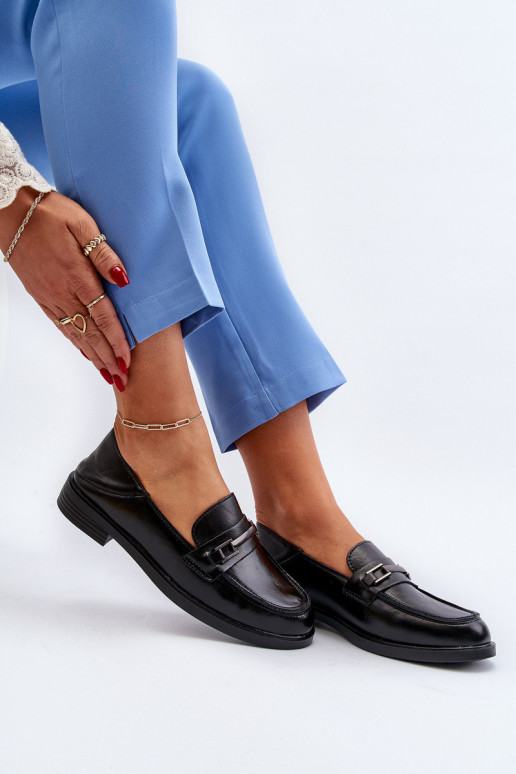 Women's loafers in black Nurea