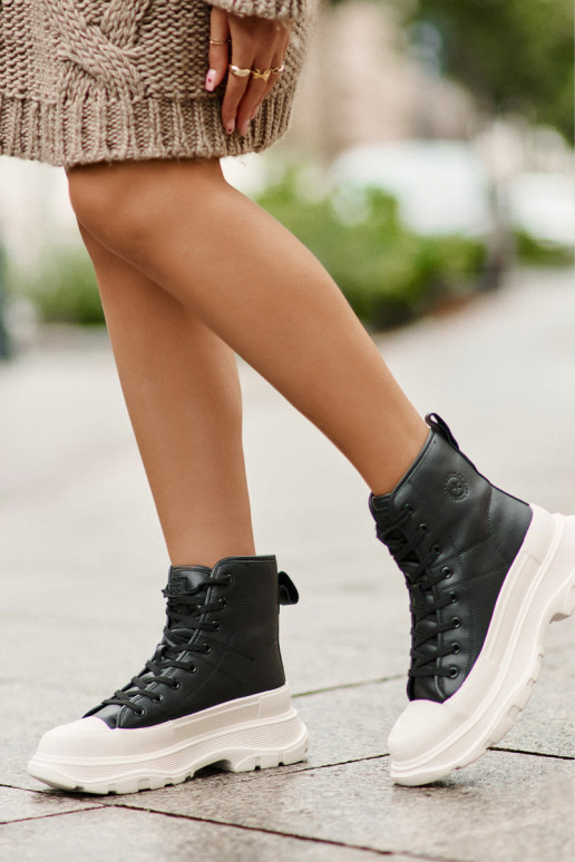 Leather Insulated Sneakers On Massive...