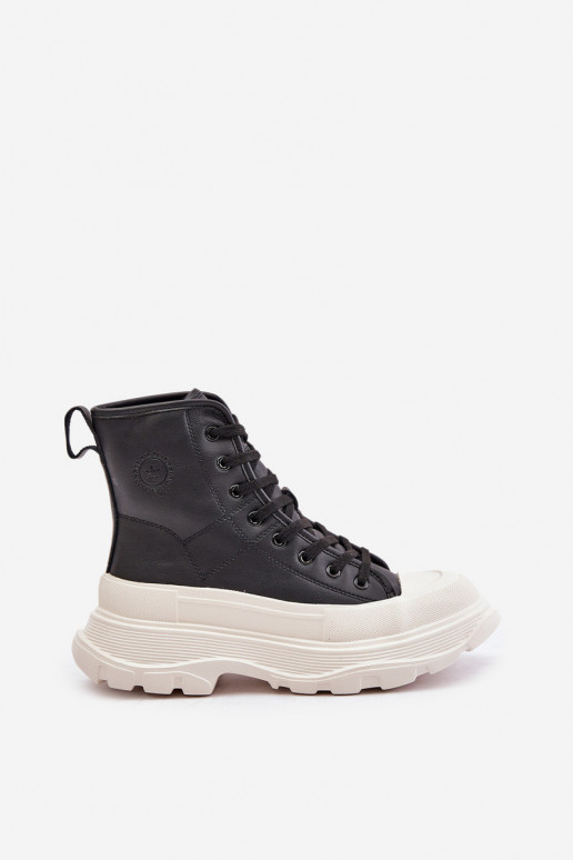 Leather Insulated Sneakers On Massive...