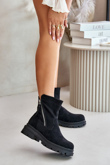 Warm Lined Ankle Boots On... 2