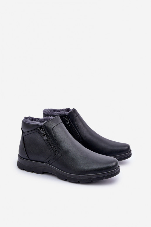 Warm Men's Boots Made Of Eco Leather...