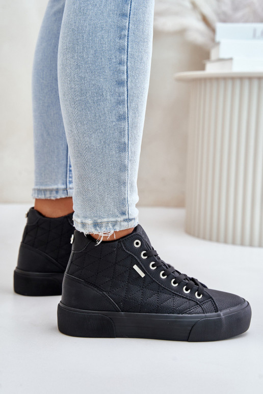 Insulated casual shoes Big Star in black