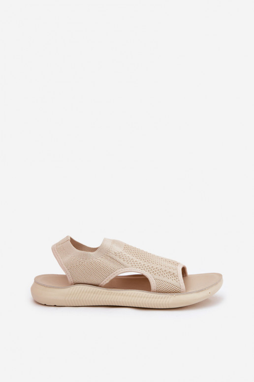Sporty Women's Sandals Beige Cesys