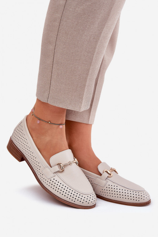 Leather Women's Moccasins With...