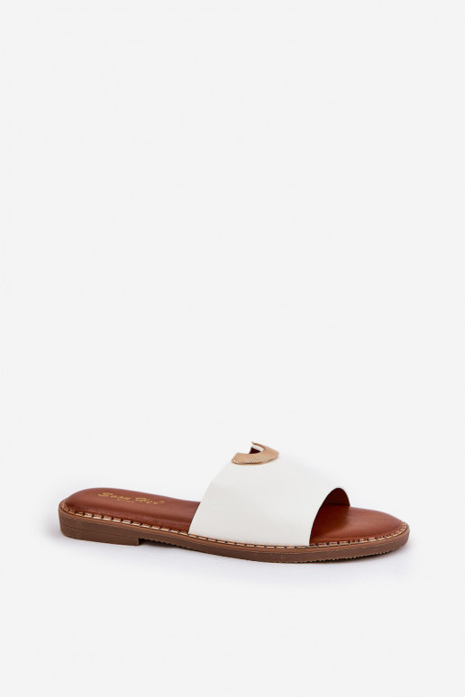 Women's Eco Leather Slippers With...