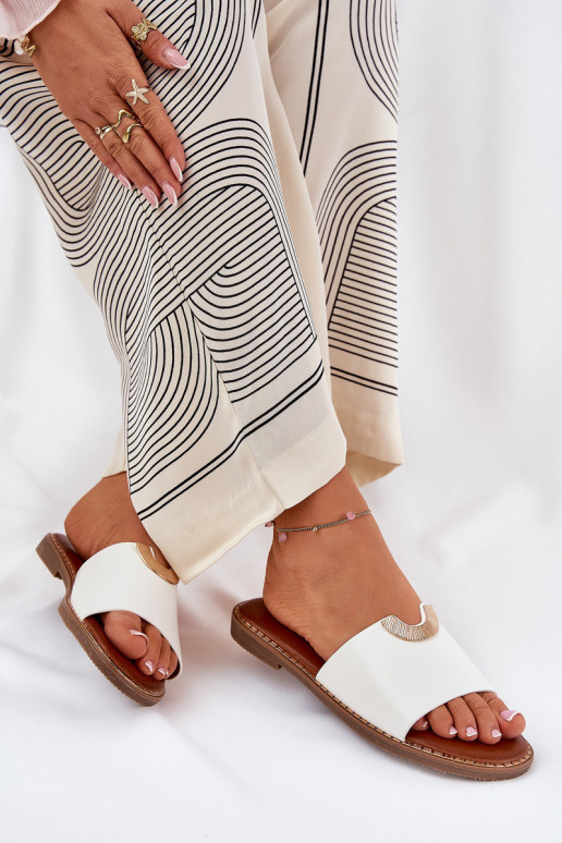 Women's Eco Leather Slippers With...