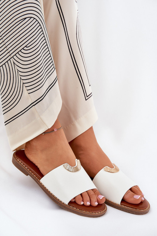 Women's Eco Leather Slippers With...