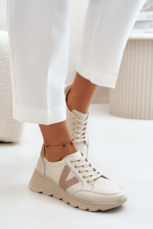 Ladies Leather Sports Shoes Vinceza...