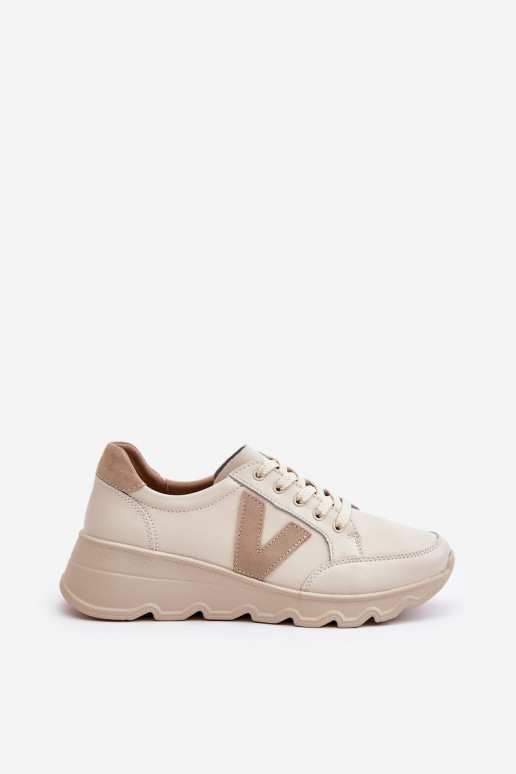 Ladies Leather Sports Shoes Vinceza...