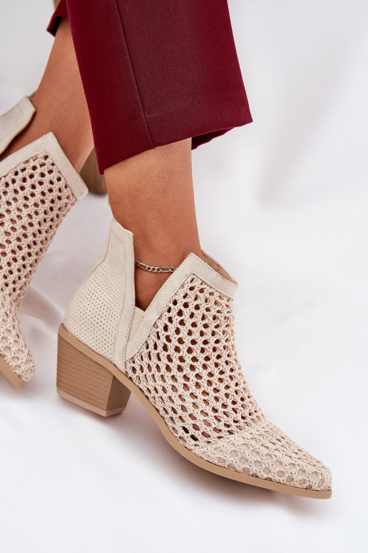 Ladies Cutout Ankle Boots With...