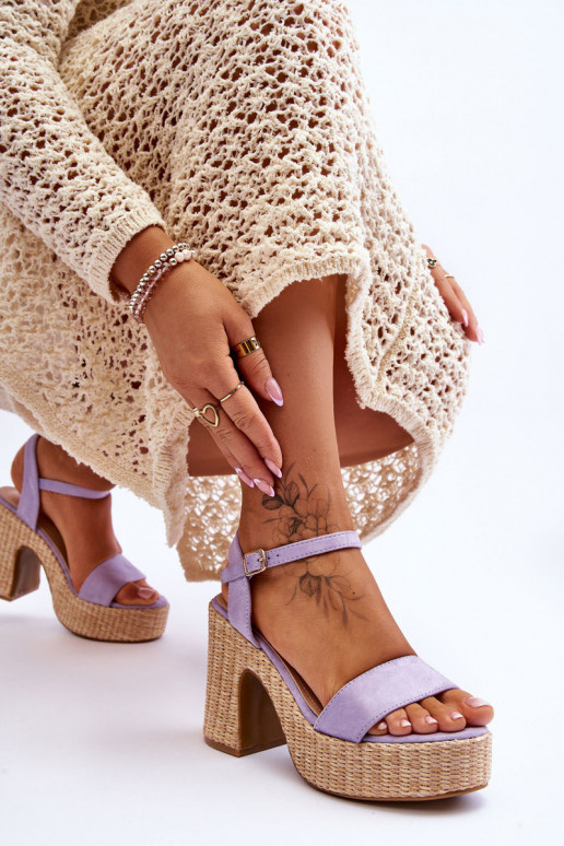 Comfortable Suede Sandals On A Chunky...