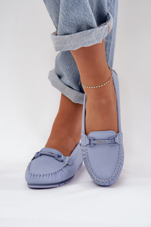 Flat Leather Moccasins With...