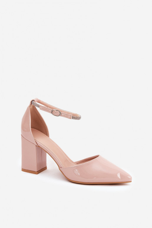 Patented pumps with pointed toes on a...