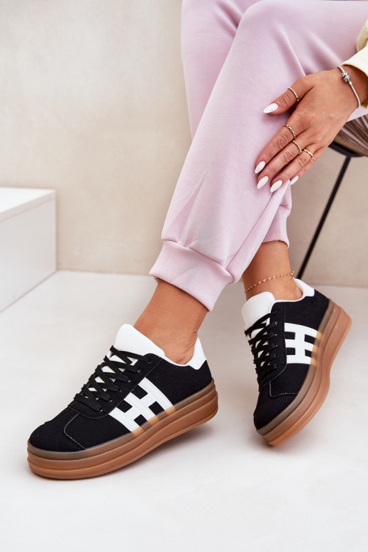 Women's Platform Sneakers Black Syliyana