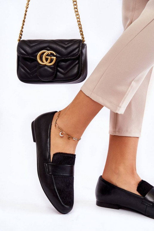 Women's Leather Loafers La.Fi Black