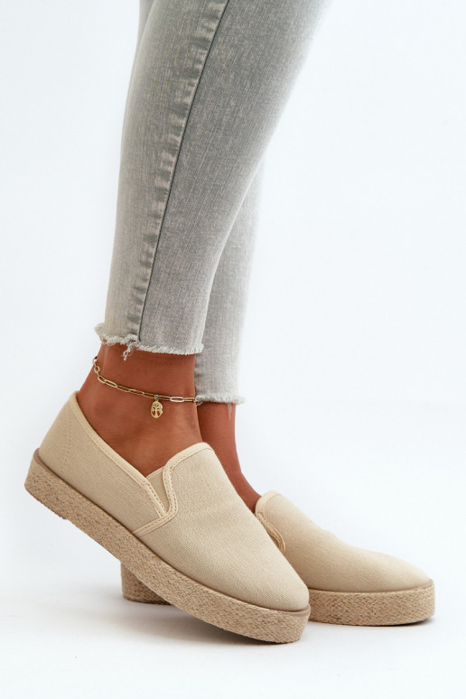 Espadrilles with platform beige Naloenma