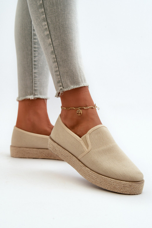 Espadrilles with platform beige Naloenma